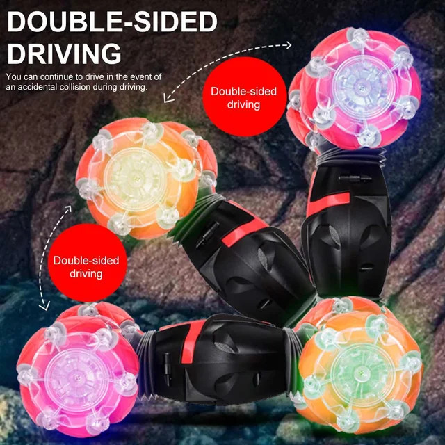 4WD 2.4G Stunt RC Car 360°Rotation Drift Gesture Induction Control Car Twisting Off-road Vehicle with Light Music Drift Toy Gift 4
