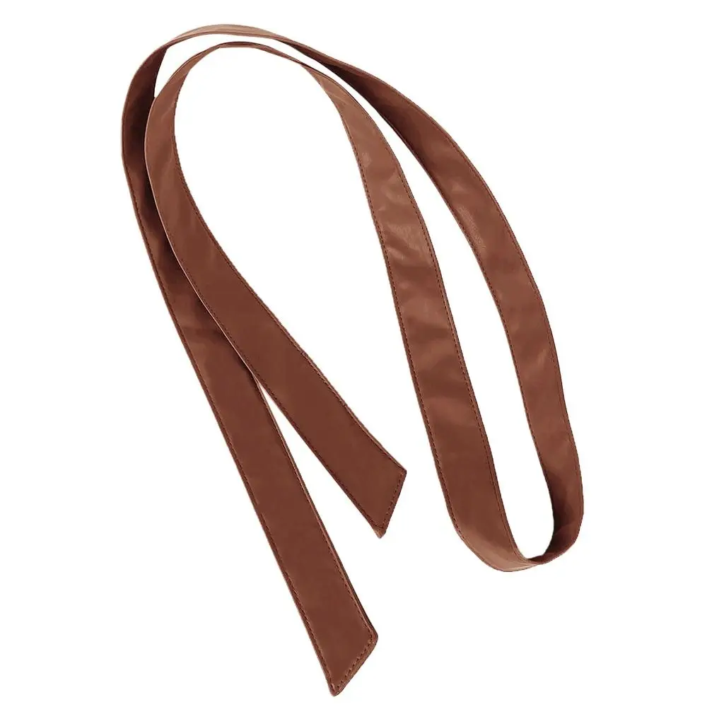 5 x 250 cm PU-Ledergürtel ohne Schnalle, weiche Ledergürtel für Daunenjacken, Pfeilspitzen-Design, einfarbig, Schleifengürtel, formelle Party – Detail 4
