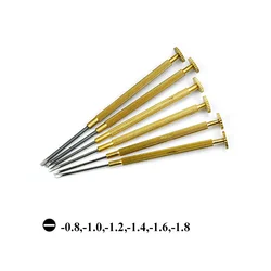 Precision Metal Slotted Screwdriver Set for Watch Repair and Installation (6pcs Set)