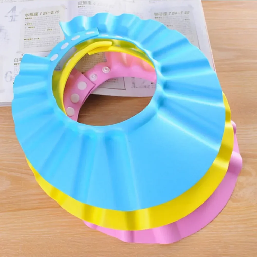 Adjustable Baby Shampoo Cap Soft Hair Wash Hat for Kids Bathing Shower Ear Hair Hat For 0-6 Years Children Head Cover Cap 1 PC