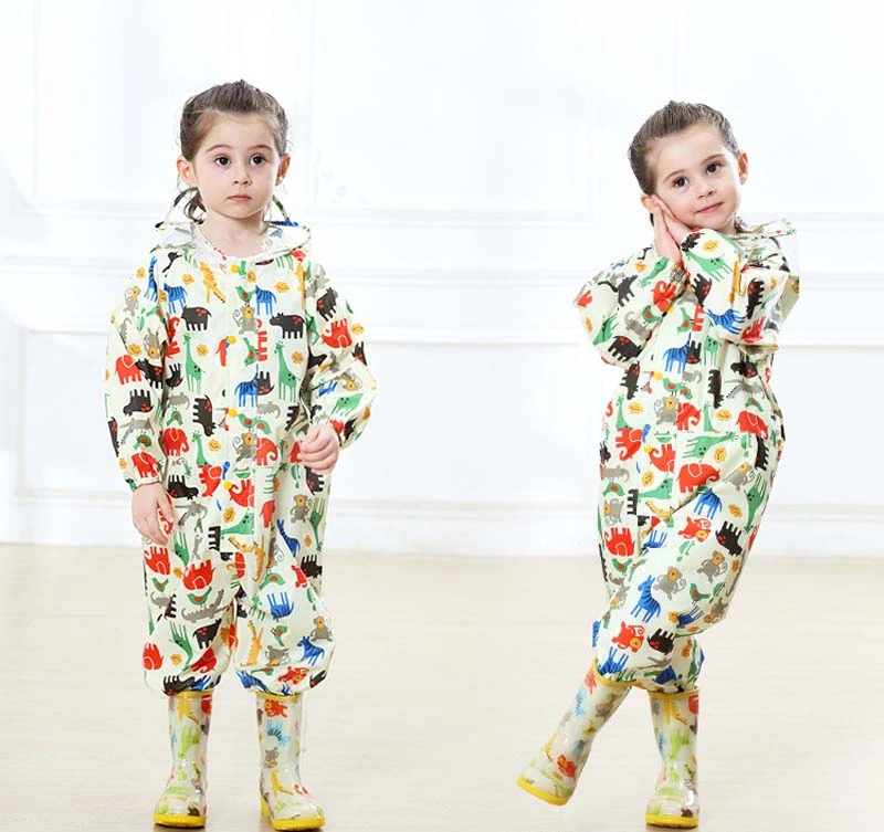 

Cartoon Raincoat Kids Children Jumpsuit Rainwear Boy Girl Waterproof Poncho