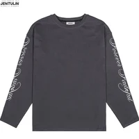 T-shirt manches longues pour hommes et femmes, vêtements de haute qualité, lettres imprimées graphiques, décontracté, ample, tendance Y2K, mode Vintage, Streetwear 3