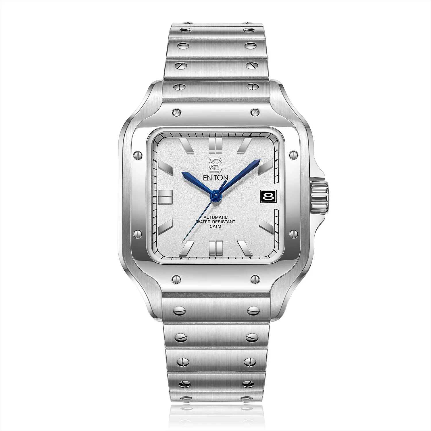 ENITON High Quality Mechanical Stainless Steel Men's Watch Square Case 5ATM Waterproof Removable Strap Business 3