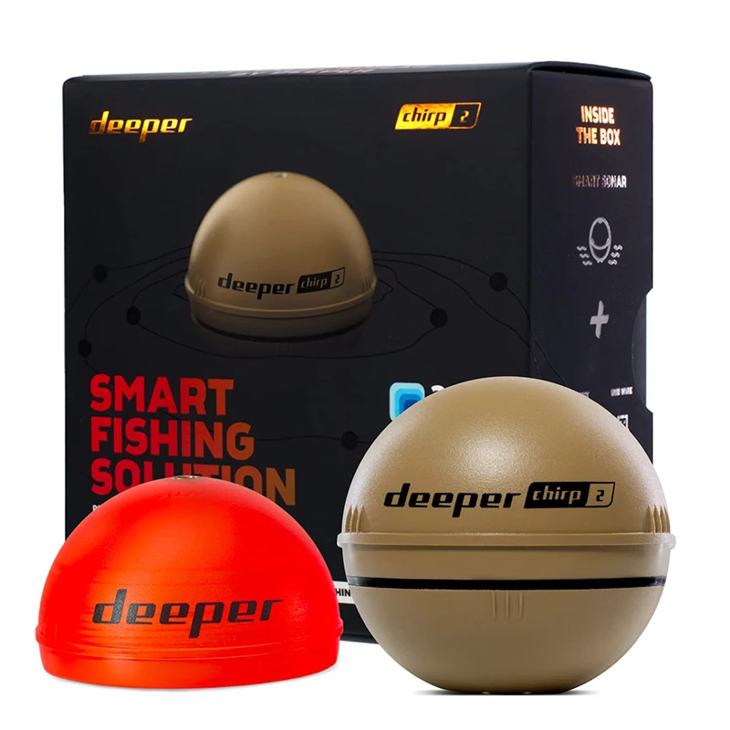 Original Lithuania Deeper Chirp+ 2.0 Castable and Portable WiFi Fish Finder Depth Finder for Kayaks Boats Deeper Smart Sonar fish finder