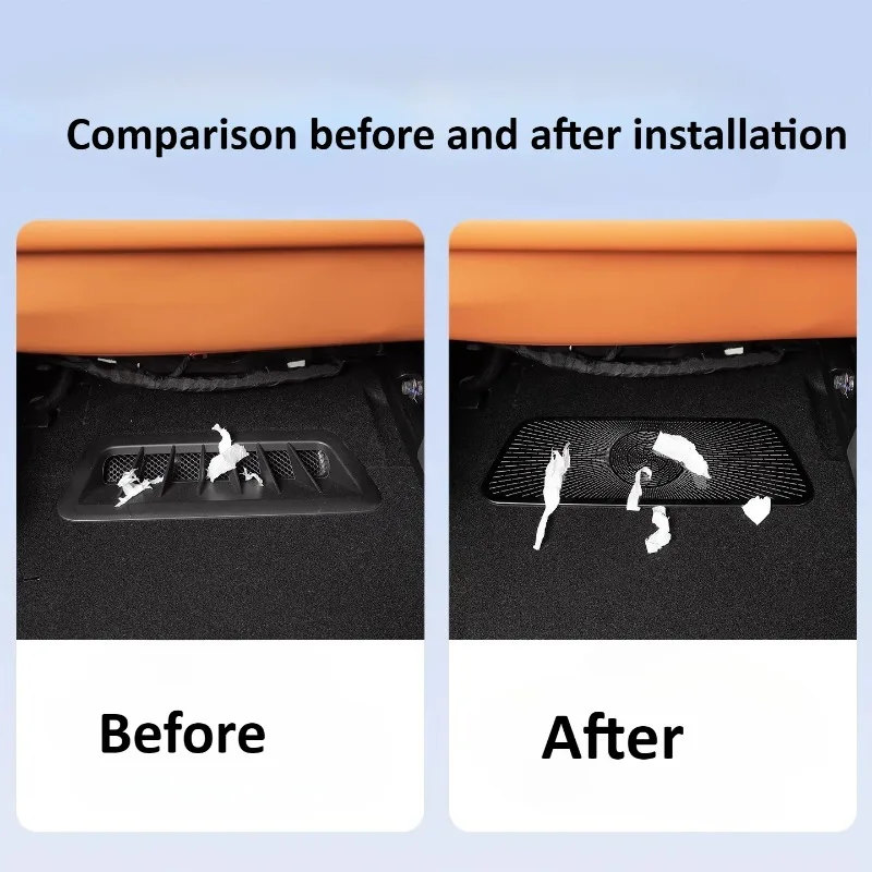 Car Stainless Steel Seat Under Air Vent Protection Cover Dustproof And Clogging Prevention Net Accessories For AITO 8 M8 2025 detail image 2