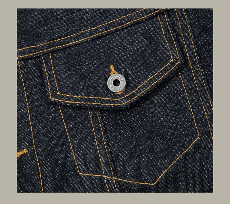 Red Tornado 16oz Selvedge Denim Trucker Jacket Men's Daily Jean Coat LS01-001