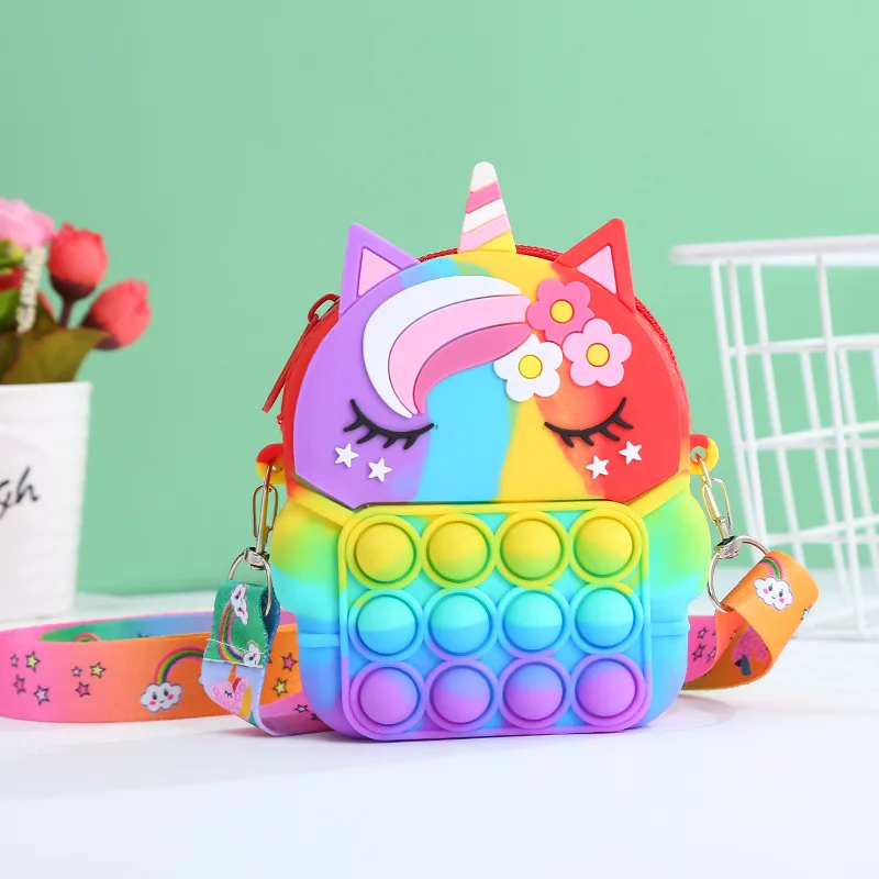 Colorful Silicone Sensory Bubble Crossbody Bag