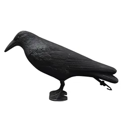 Decorative Black Crow Bird for Outdoor Pest Control and Garden Enhancement (1PCS)