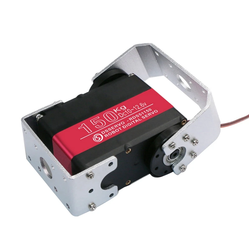 A13R-150KG 12V RDS51150 Double-Shaft Digital Metal Robotic Servo With U Mounting Bracket Waterproof
