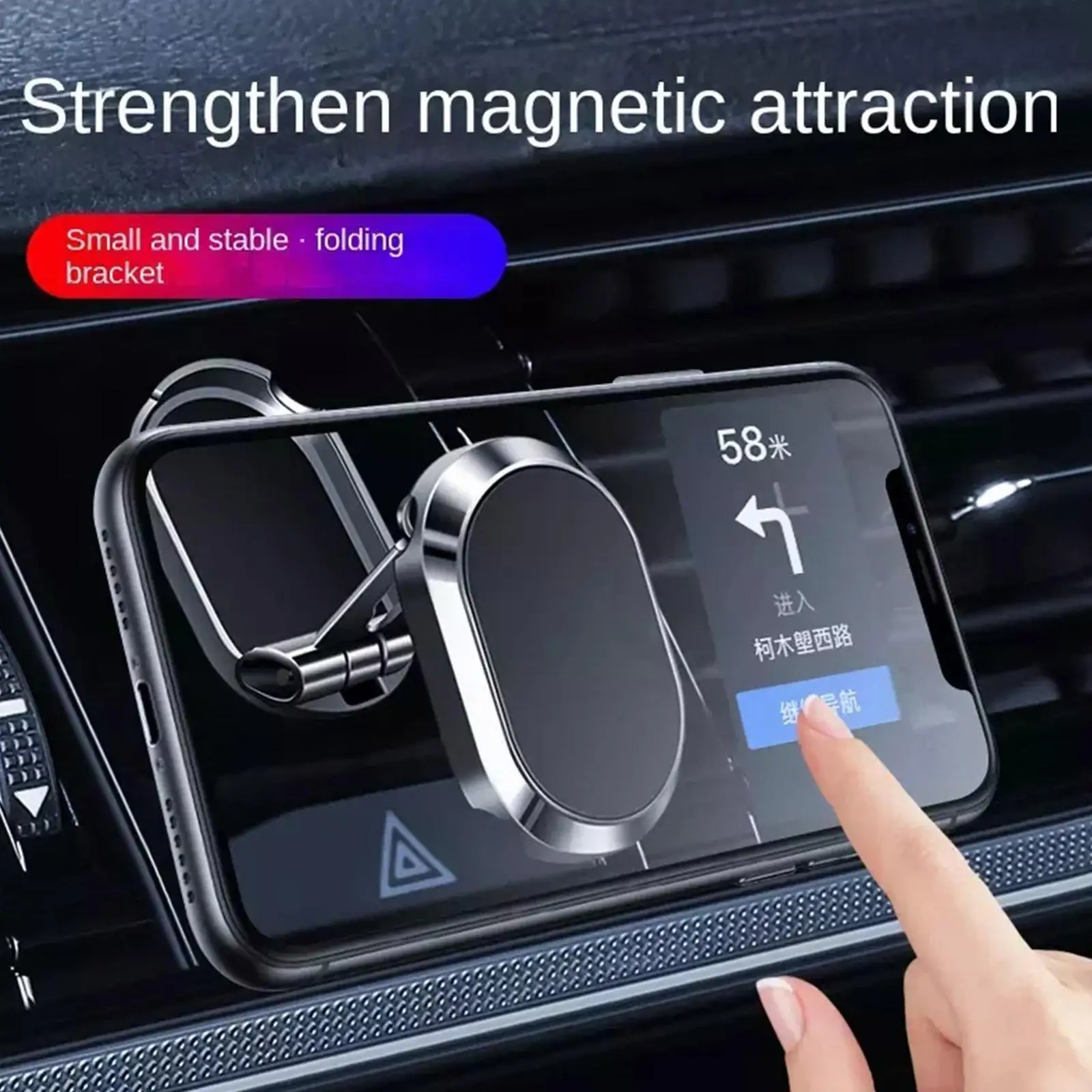 

720 Rotating New Metal Folding Magnetic Sucker Car In Mobile Holder GPS Phone Phone Holder Support Phone Stand Mount Car Ho Q4E0