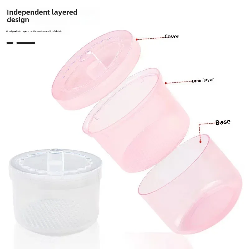Nail Art Drill Bits Grinding Head Sterilizer Disinfection Box Nail Tool Cleaning Box Manicure Storage Case Clipper Accessories