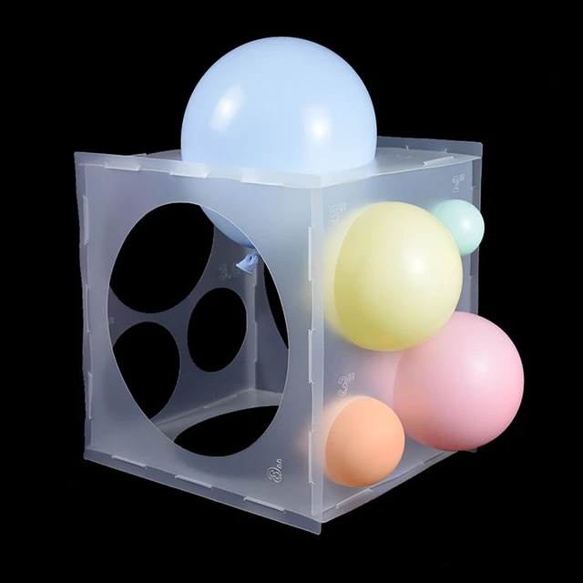 11 Holes Large Collapsible White Plastic Balloon Sizer Box, 2-10 Inch Balloon  Sizer Cube, Balloon Size Measurement Tools for Balloon Decorations, Balloon  Arches for Wedding Party