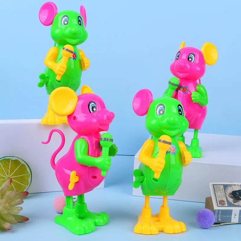 

HOT SALE Classic Nostalgic Clockwork Mouse Toy Cartoon Animal Wind Up Jumping Mouse Creative Children's Educational Toy Gift