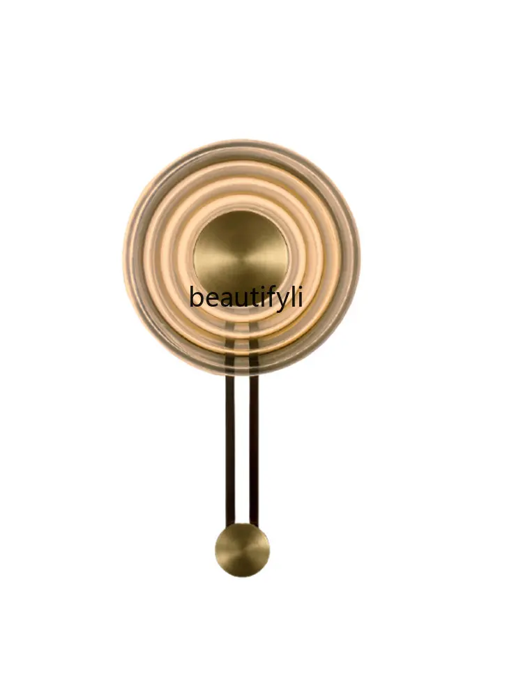 

Glass Wall Lamp Living Room Bedside Lamp Nordic Art Designer Light Luxury High-End Bedroom Light