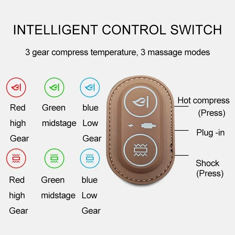NEW Upgrade Electric Neck Massage Pillow Vibration Neck Massager Back Cervical Traction Relax Sleeping Memory Foam Spine Support