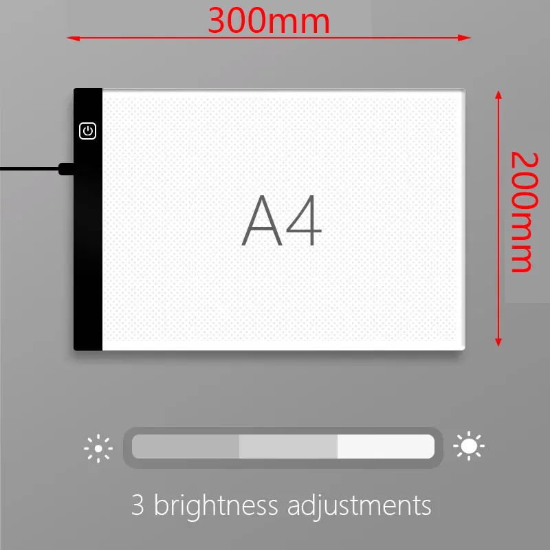 طاولة نسخ رسم LED مقاس A4/A5 لوحة رسم للأطفال طاول...