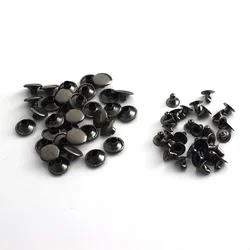 Bulk Pack of Metal Single Cap Rivets for Leather Craft and Accessories - Versatile Decorative Fasteners (Gun black)