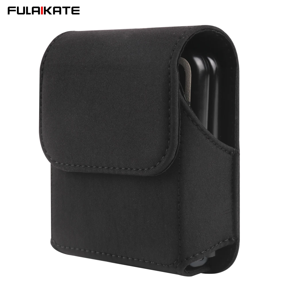 FULAIKATE Nylon-Handytasche mit Klappbildschirm für Samsung Galaxy Z Flip3 5G Hüfttasche für Motorola RAZR Huawei P50 Taschenholster