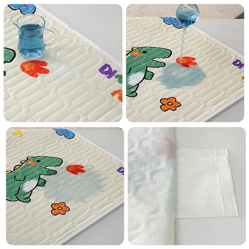 Baby Diaper Pad Waterproof Washable Mattress Urine Mat for Toddlers Cute Cartoon Bedding Urine Cushion Anti-Slip Pads 50*70CM