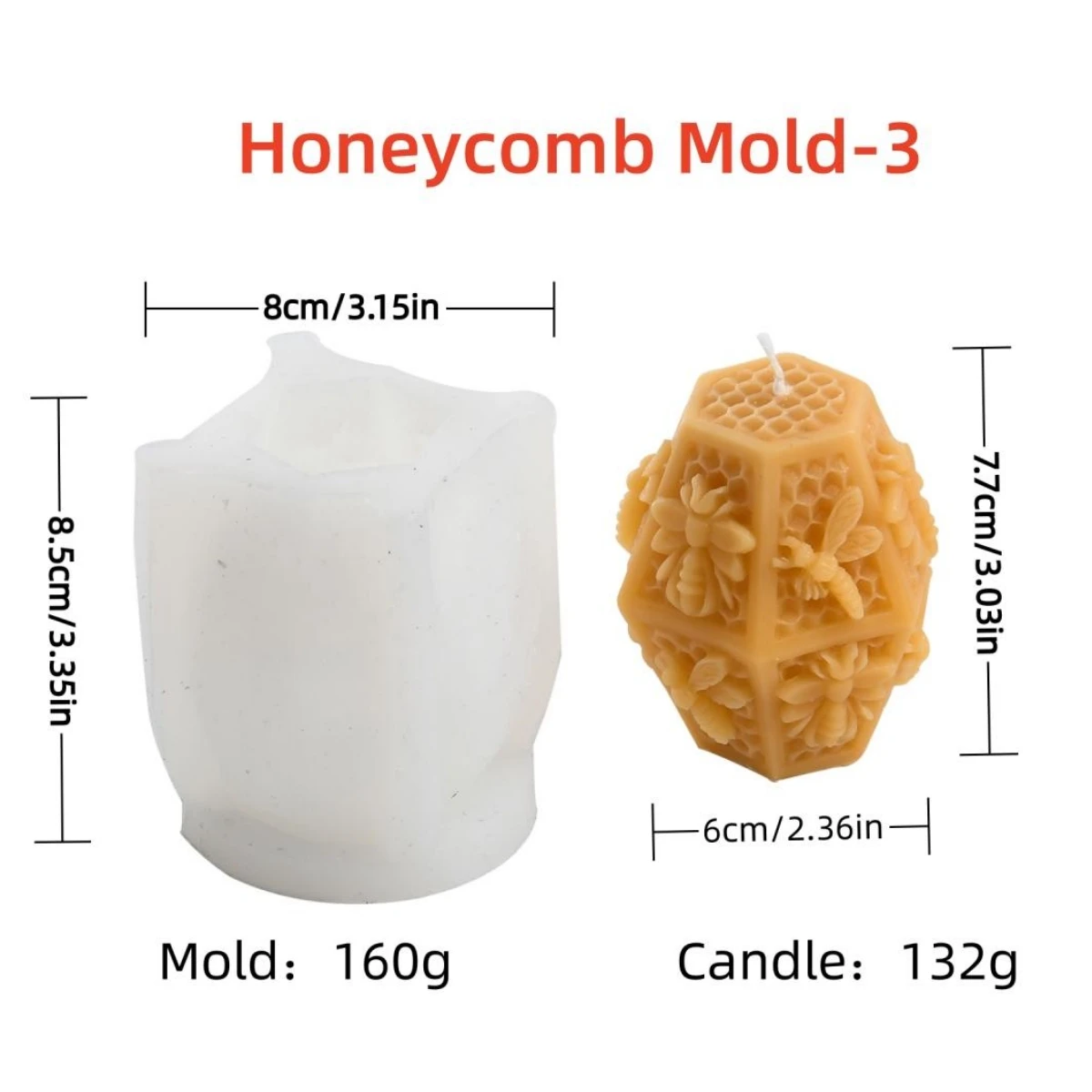 Honeycomb Candle Mold for DIY Crafting - Perfect for Home Decor & Gifts