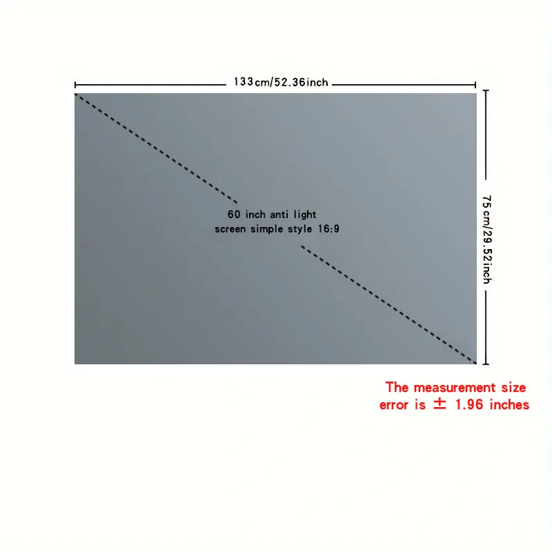 Metal parlama önleyici ekran 60-120 inç, serbestçe boyutlara göre kesilebilir, Velcro ile kolay kurulur, katlanabilir ve kolay taşınır.