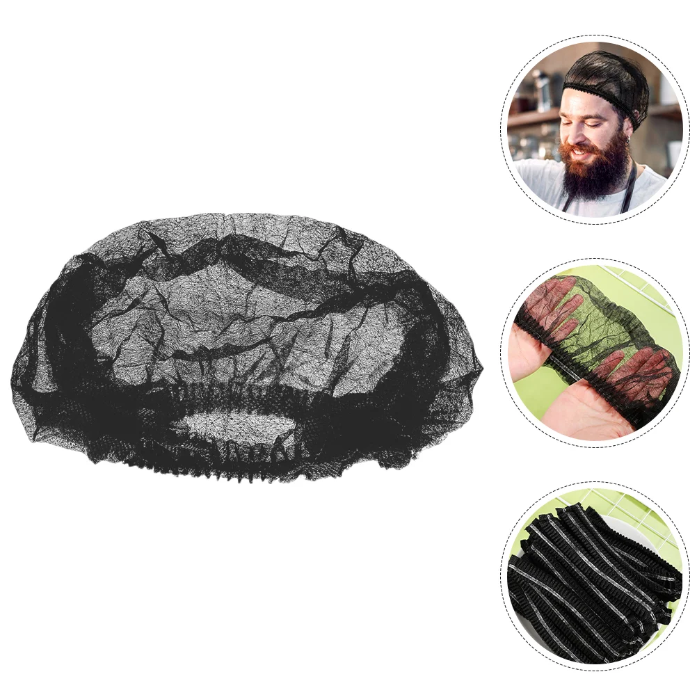 

200Pcs Disposable Hair Hats Lab Bouffant Caps Dust Hair Caps Elastic Head Covers Hair Nets Hair Covers