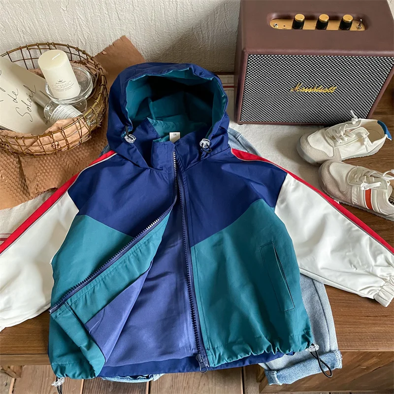 

Boys Coat Jacket Cotton Outerwear Overcoat 2023 Newest Spring Autumn Sport Teenagers Children's Warm Clothing