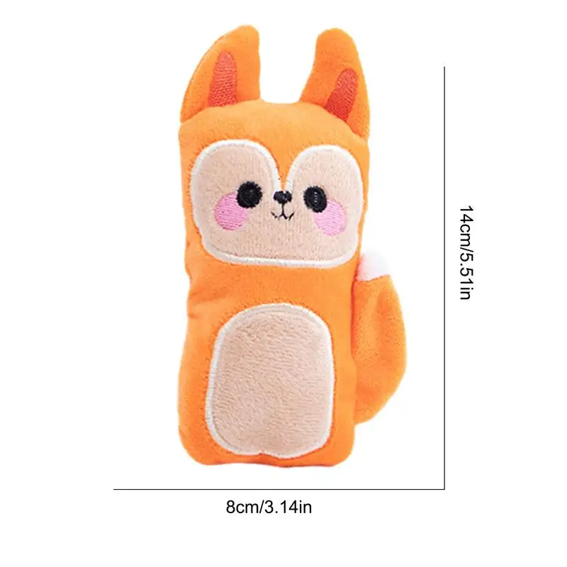 Dog Teething Toys Plush Cartoon Dog Teethers Relaxing Sensory Toys Interactive Elastic Pet Toys With Sound For Rabbits Cats images - 6