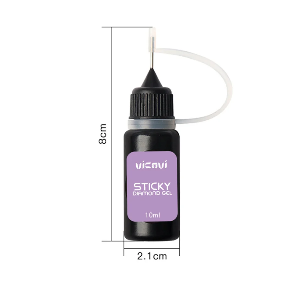 10ml Nail Tips Glue Gel Sticky Nail Glue Pinhole Head Rhinestone Hemming Caulking Stone Gel Paste Jewelry Gel