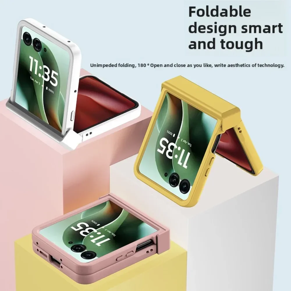 Vibrant Protective Hard Shell Phone Case with Hinge Guard and Skin-Feel Texture
