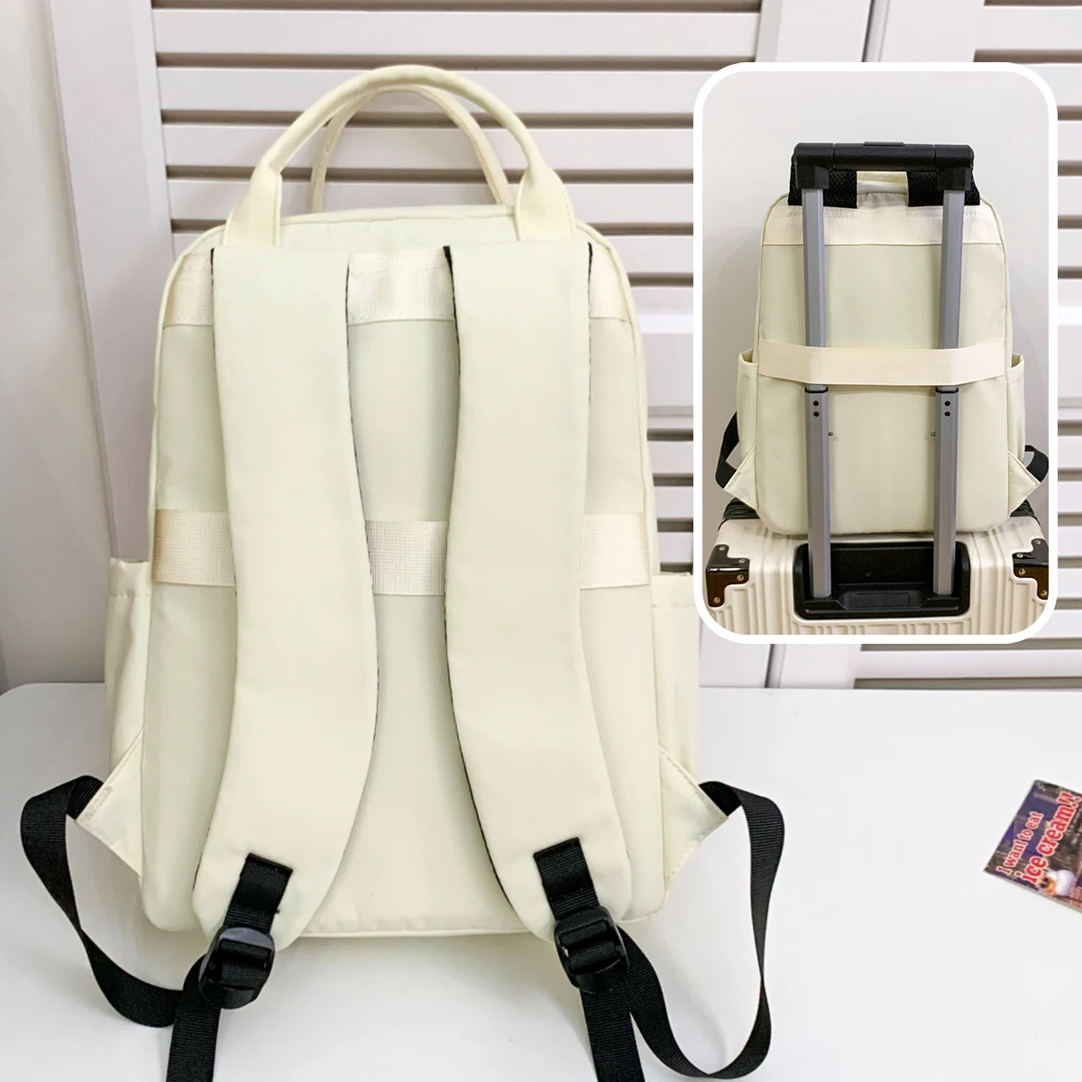 Women's New Versatile Canvas Backpack, Lightweight Commuter Travel Backpack, Large Capacity Student School Bag, Women's Bag for Work and Childcare