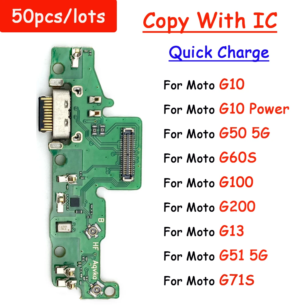 

50pcs/lots USB Charging Board Port Dock Charger Connector Flex Cable For Moto G60 G100 G50 G31 G30 G20 G71S G10 Power G60S