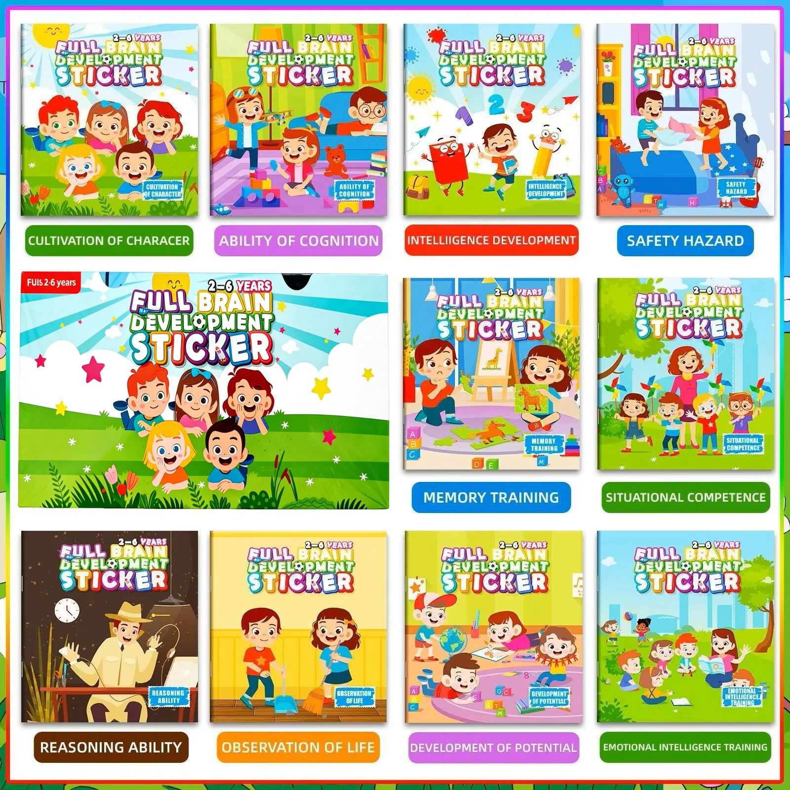 Sticker Book for Early Childhood Development and Learning
