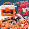 Children's Tool Set with Electric Toy Drill Kids Power Toy Pretend Play Tools Kit for Boys Girls Education Montessori Learning 1