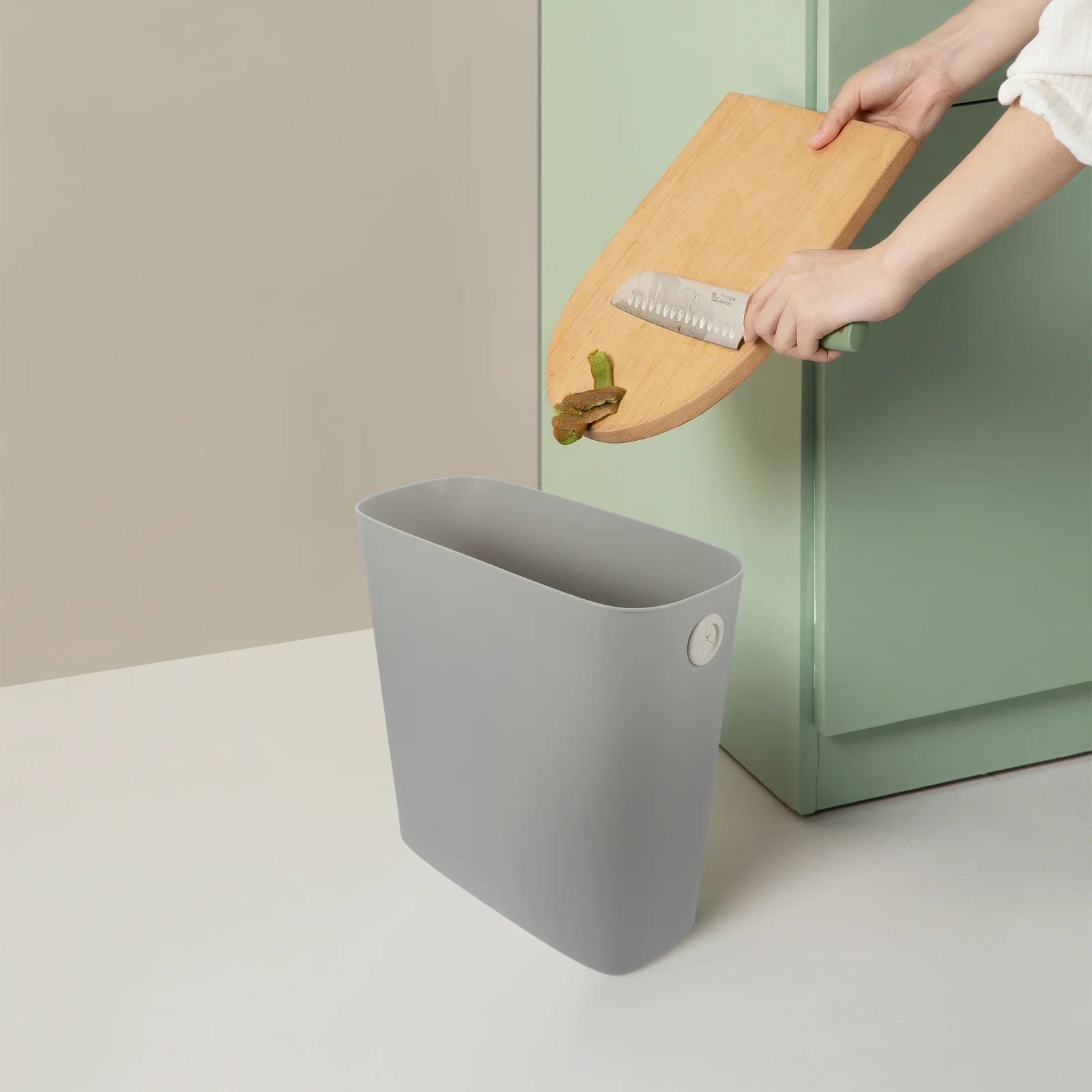

Slim Trash Can Wastebasket No Lid Plastic Trash Bin Garbage Container Bins Trash Holder Bathroom Bedroom Home Office Dorm Room