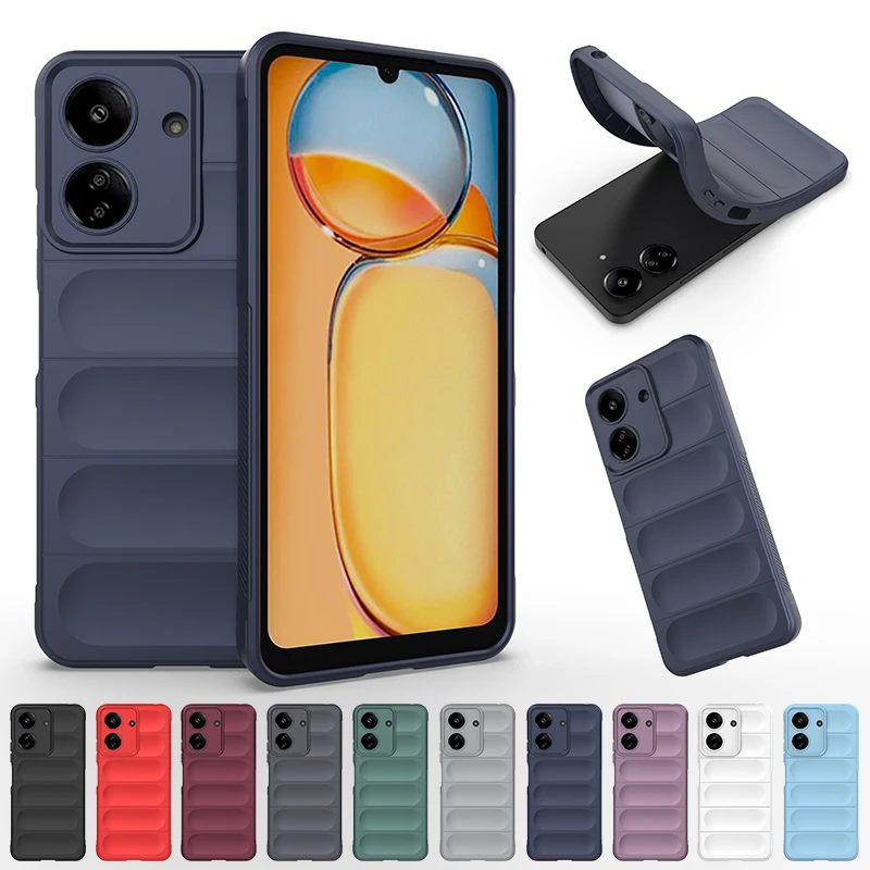 Per Xiaomi Redmi 13C Custodia Per Xiaomi Redmi 13C 12C 11A K60 A2 Custodie Funda Capa Cover Posteriore In Gomma Siliconica Per Xiaomi Redmi 13C 4G