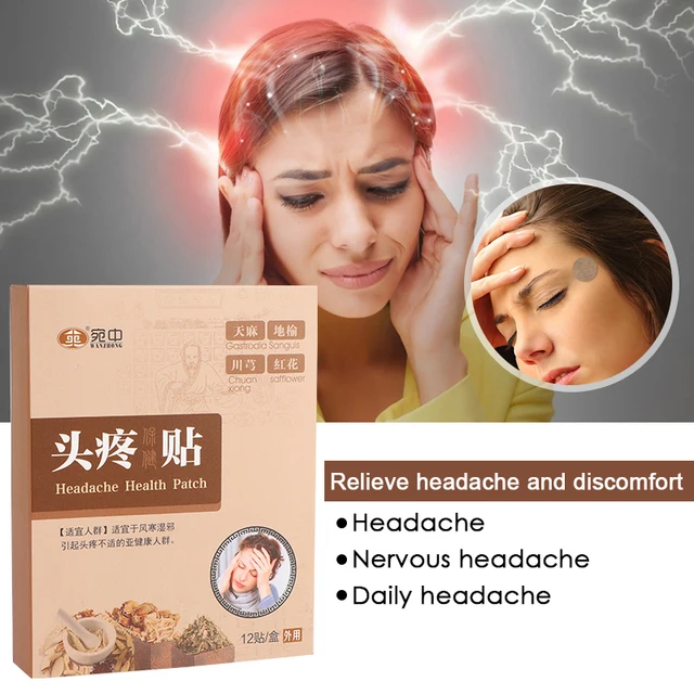 24pcs Headache Migraine Relief Patch Head Pain Treatment Medical