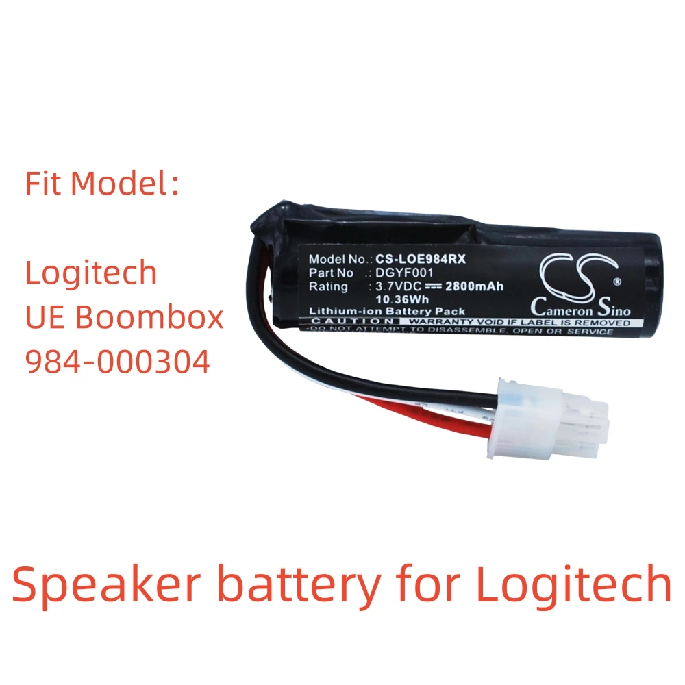 

CS Li-ion Speaker battery for Logitech,3.7v,2800mAh,UE Boombox 984-000304