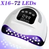 SUN X16 MAX 72LEDs UV LED Nail Lamp for Gel Nail Polish Fast Curing Gel Polish Lamp With Timer Auto Sensor Nail Art Drying Tool 1