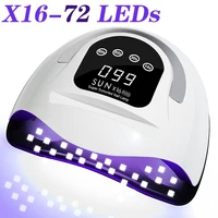 SUN X16 MAX 72LEDs UV LED Nail Lamp for Gel Nail Polish Fast Curing Gel Polish Lamp With Timer Auto Sensor Nail Art Drying Tool 1