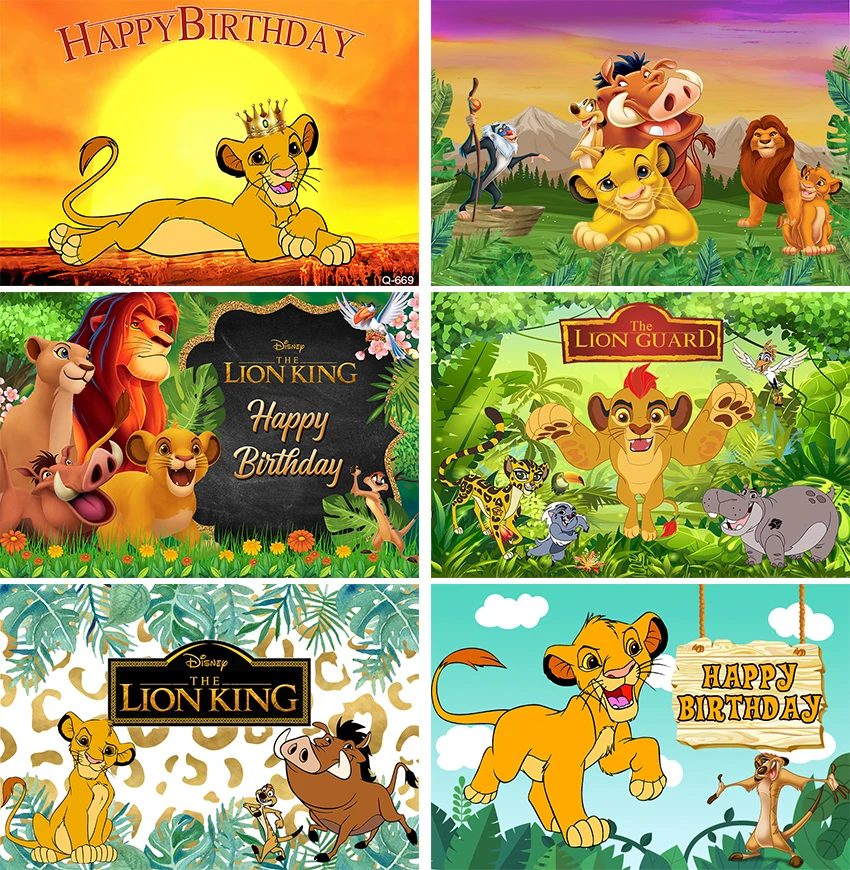 

Photography Background Lion King Party Backdrops Jungle Theme Custom Children Boy 1st Birthday Party Backgrounds Photocall