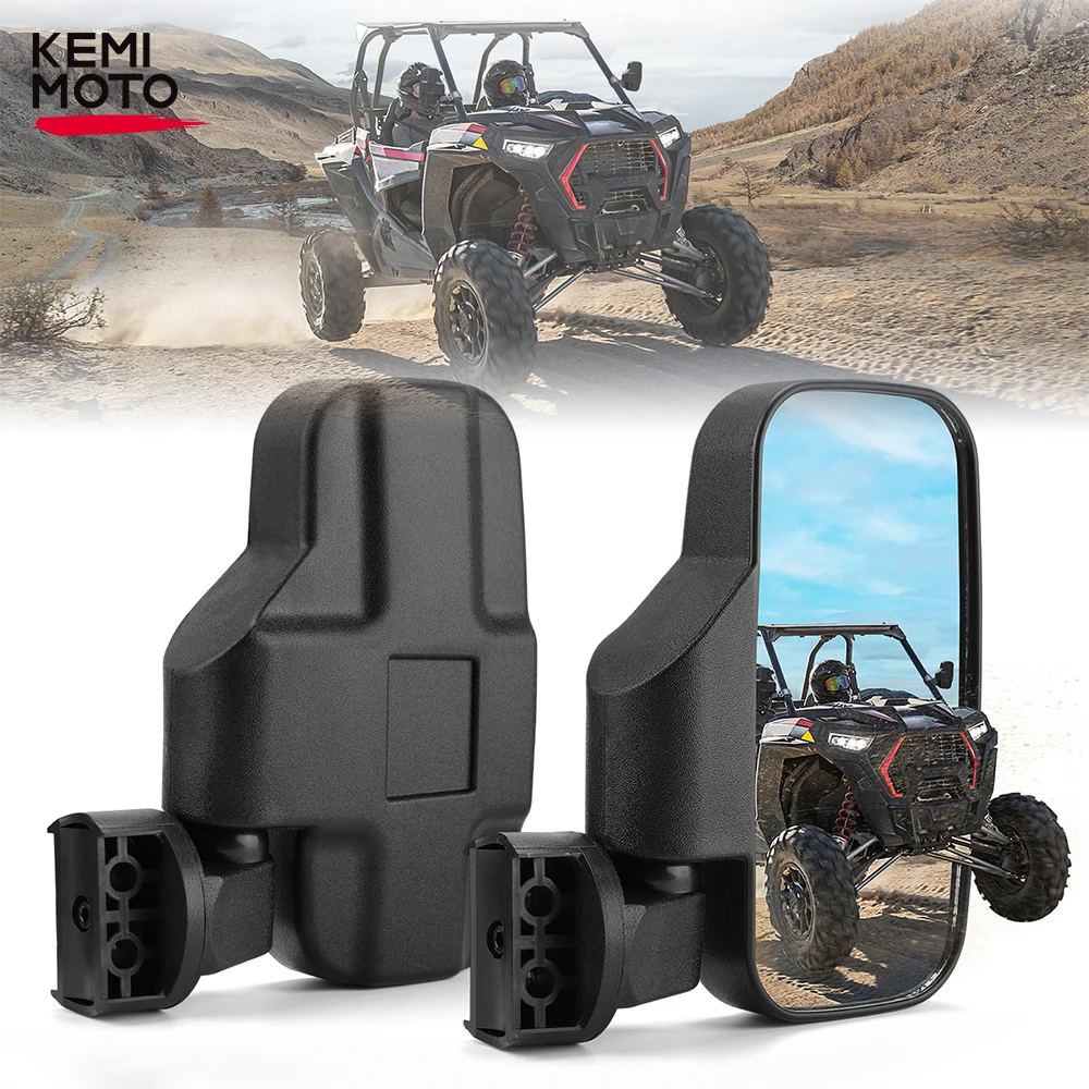UTV Black CNC Rear View Side Mirror Set W/ 1.7"-2" Clamp Roll Cage For Can Am Ma - Foto 9