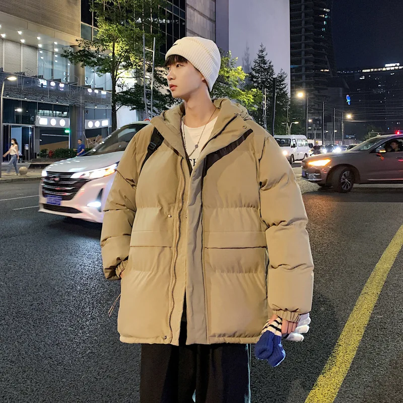 

2023 New White Duck Down Loose Casual Slimming Versatile Hooded Large Pocket High Quality Men's Down Coat