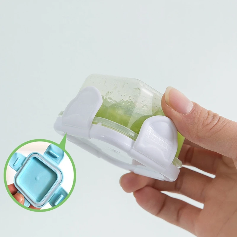 Set of 4 Baby Freezer 60ml Storage Containers & Containers 6 Colors W3JF