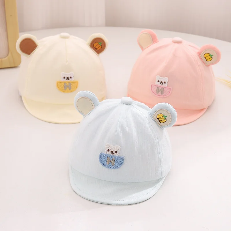 0-6Month Newborn Peaked Hat Cute Bear Duck Tongue Cap Baby