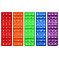 5pcs Word Pop 100 CVC Words Games Pop Toys, Phonics Learning Fidget Toys, Learn To Read Teaching Resources For Preschool Kids 1