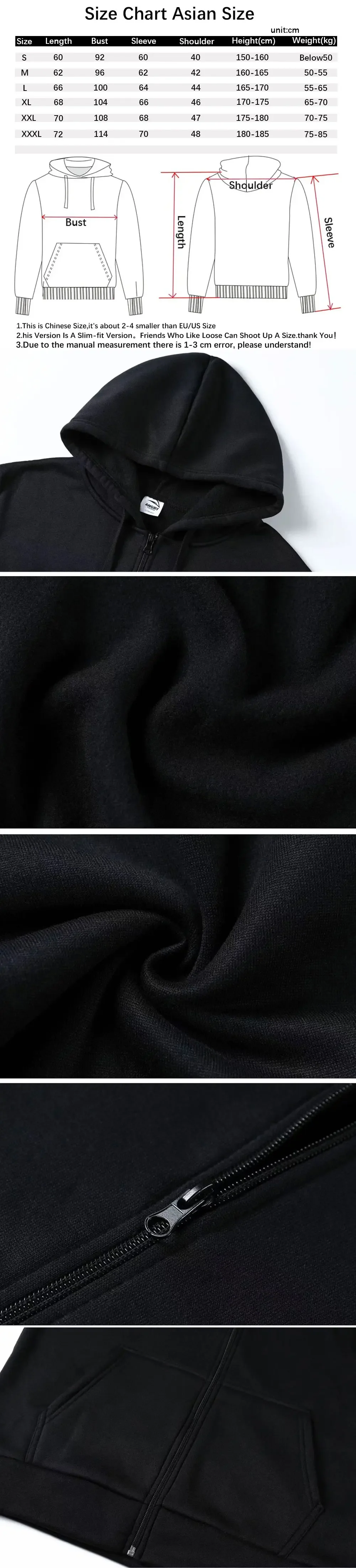 Description Picture 2 of itemVintage Bad Omens Rock Band Music Tour Zipper Hoodie Men's Harajuku Hip Hop Zip Up Sweatshirts Fashion Oversized Hoodies Jackets