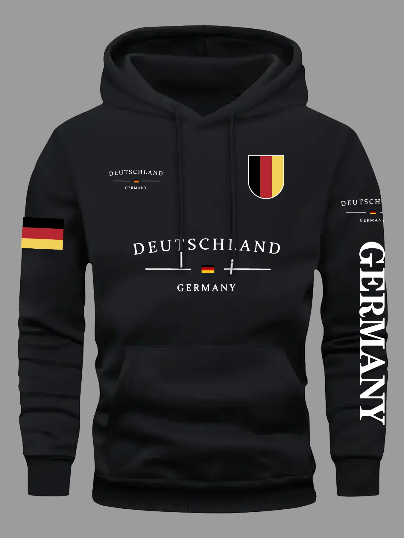 Neue Deutsche Flagge Drucken Trend Männer Frauen Mit Kapuze Sweatshirt Herbst Winter Täglich Outdoor Urlaub Fitness Casual Lose Warme Sportswear