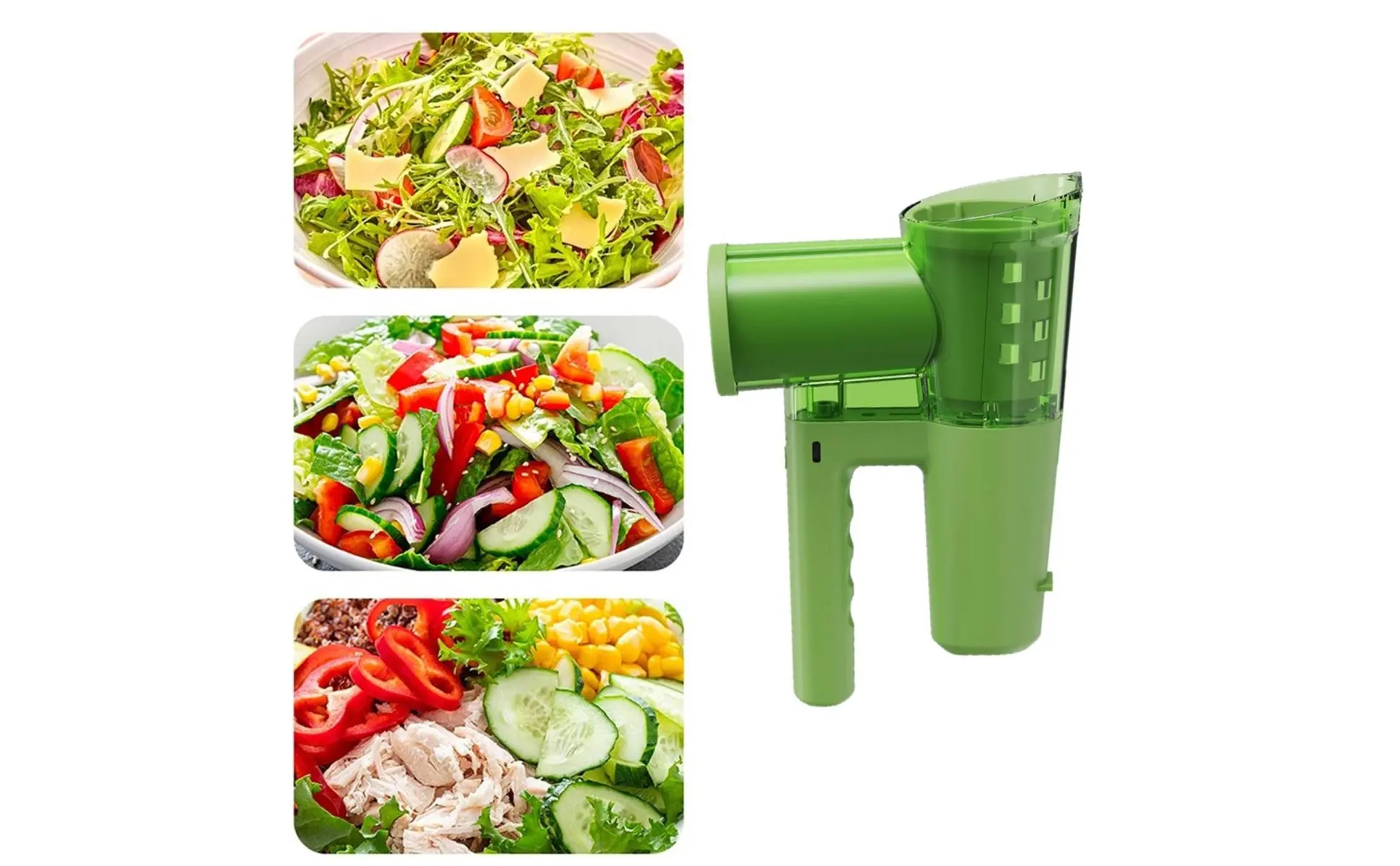 Electric Vegetable Cutter Interchangeable Mini Food Cutter Handheld Vegetable Cutter Single-Press Function for Home Bar Electric Vegetable Cutter Interchangeable Mini Food Cutter Handheld Vegetable Cutter Single-Press Function for Home Bar
