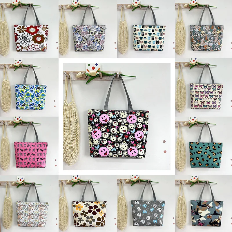 

Women Handbag Ladies Canvas Travel Shoulder Bag Portable Shopping Bags Shoulder Bag Beach Storage Bag